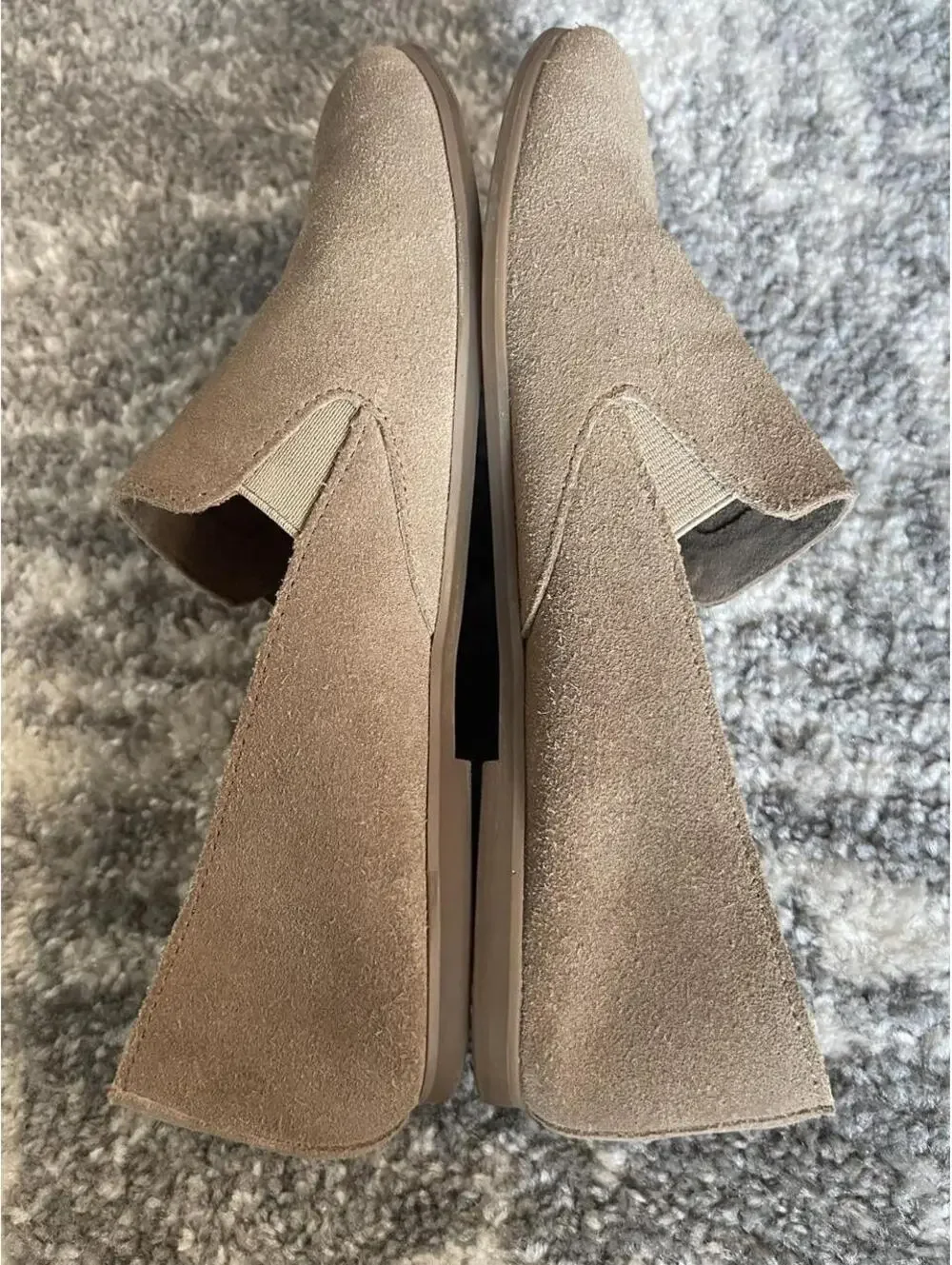 Lucky Brand Beige Suede Slip-On Loafers